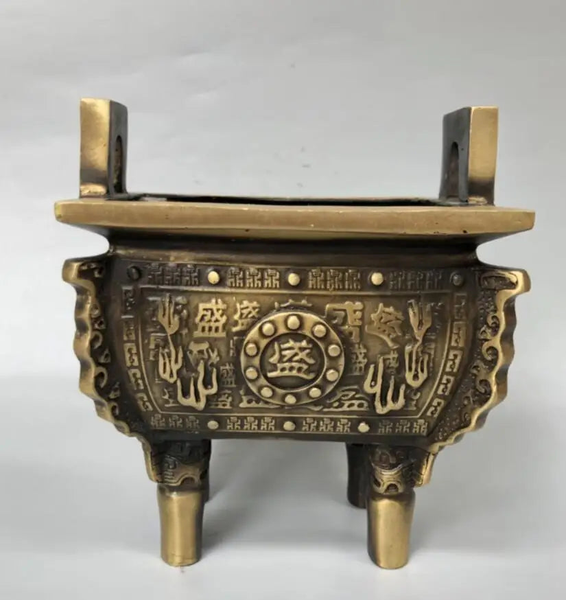 China brass archaize Incense burner crafts statue