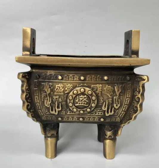 China brass archaize Incense burner crafts statue
