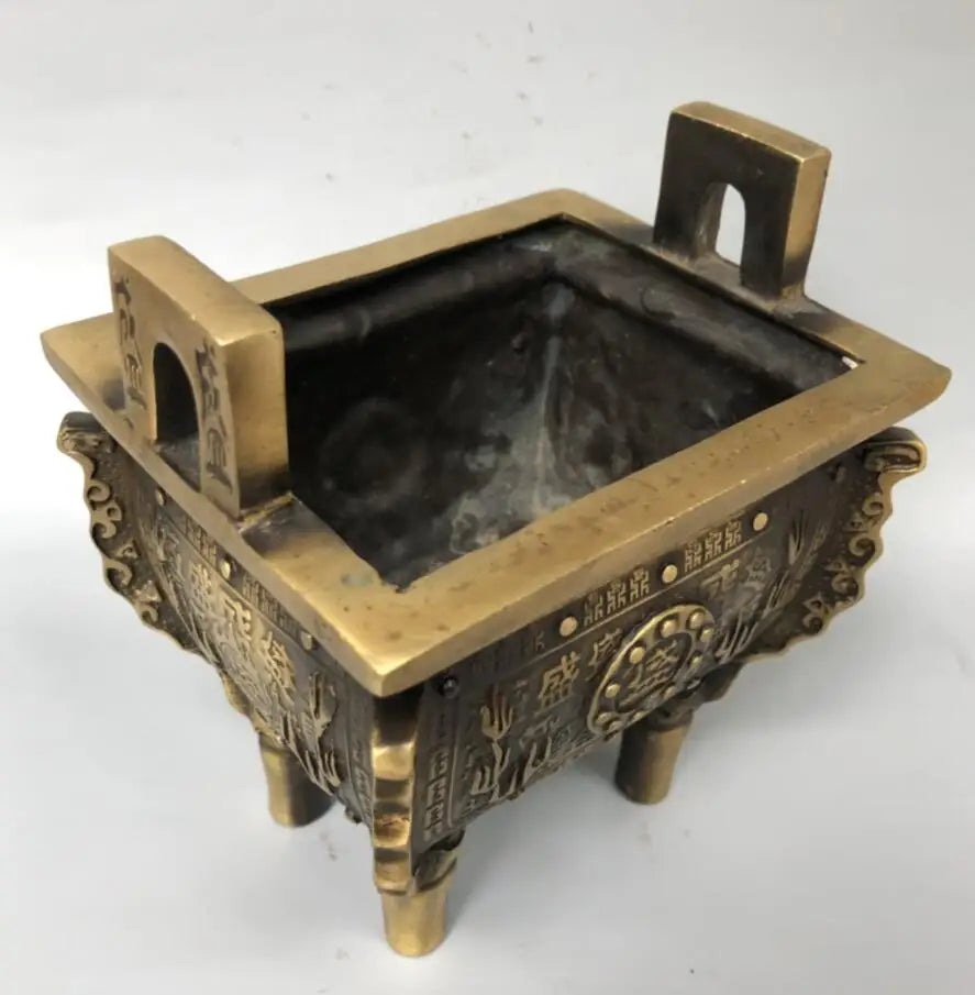 China brass archaize Incense burner crafts statue