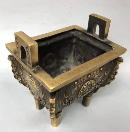 China brass archaize Incense burner crafts statue