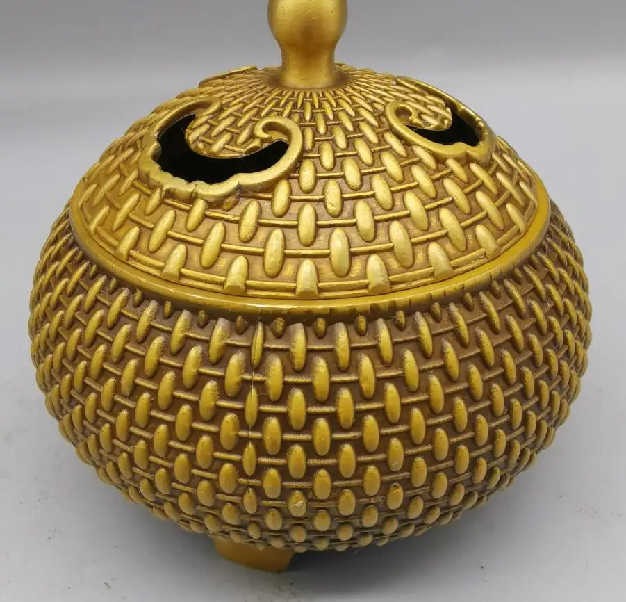 China brass archaize Incense burner crafts statue