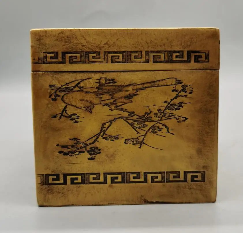 China brass archaize Jewelry box crafts statue