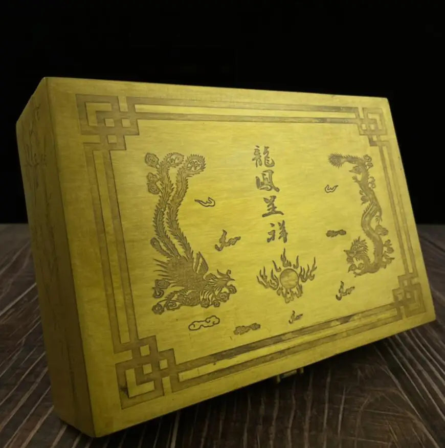 China brass archaize Jewelry box crafts statue