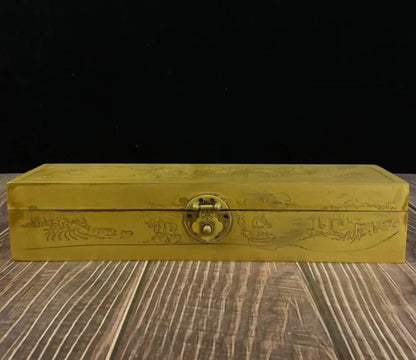 China brass archaize Jewelry box crafts statue