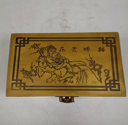 China brass archaize Jewelry box crafts statue