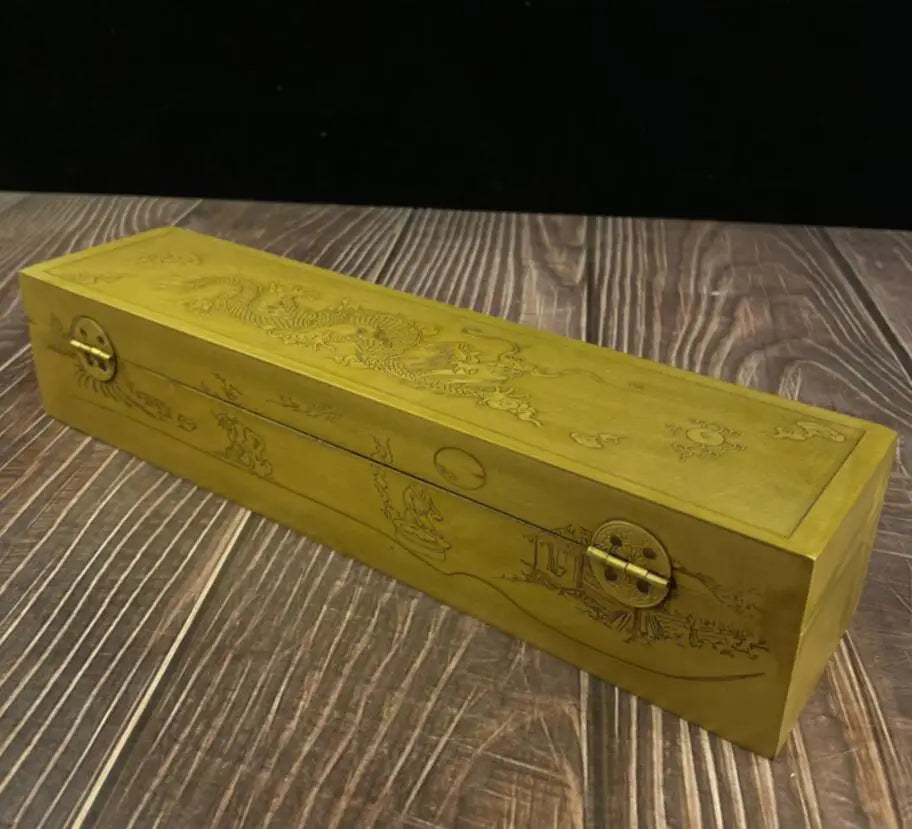 China brass archaize Jewelry box crafts statue
