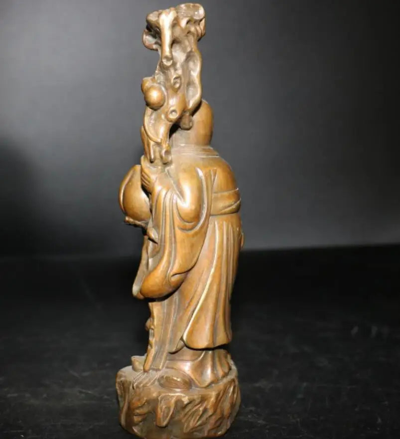 China brass archaize Longevity Buddha crafts statue