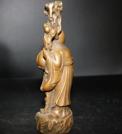 China brass archaize Longevity Buddha crafts statue