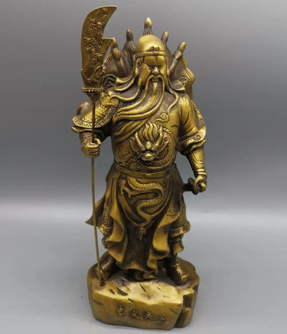 China brass archaize Loyalty Guan yu crafts statue