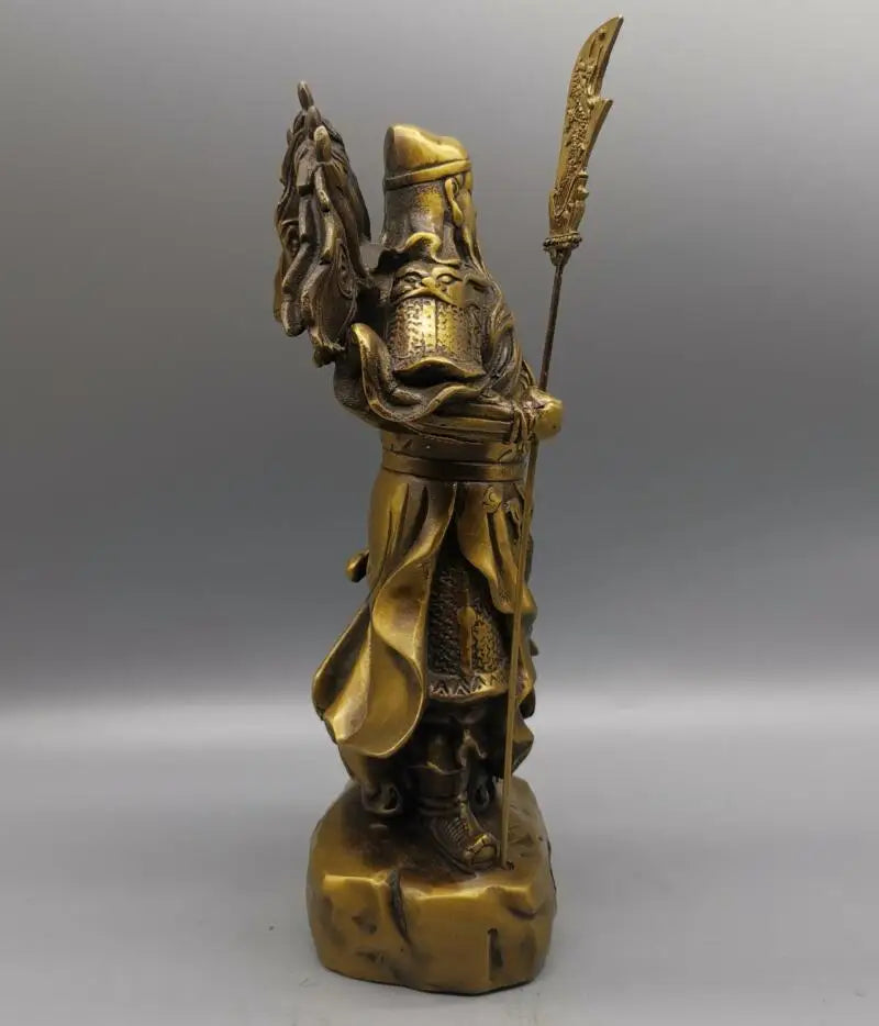 China brass archaize Loyalty Guan yu crafts statue