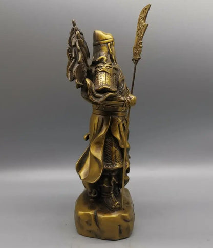 China brass archaize Loyalty Guan yu crafts statue