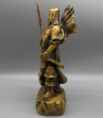 China brass archaize Loyalty Guan yu crafts statue