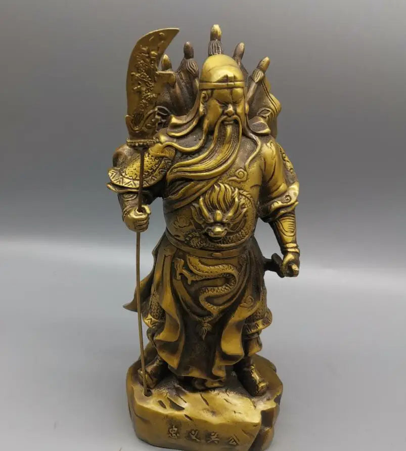 China brass archaize Loyalty Guan yu crafts statue
