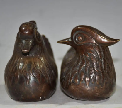 China brass archaize Mandarin duck crafts statue A pair