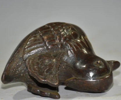 China brass archaize Mandarin duck crafts statue