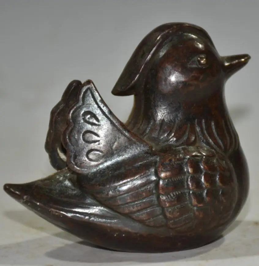 China brass archaize Mandarin duck crafts statue