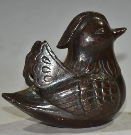 China brass archaize Mandarin duck crafts statue