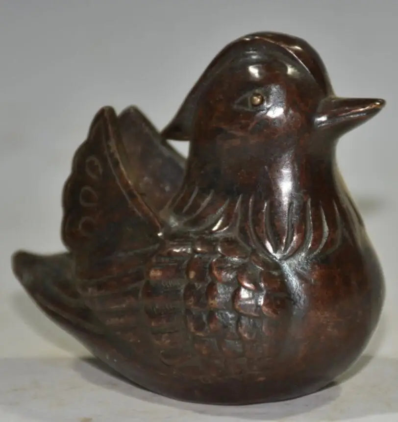 China brass archaize Mandarin duck crafts statue