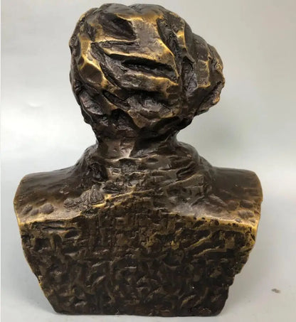 China brass archaize Mao Zedong Head portrait crafts statue