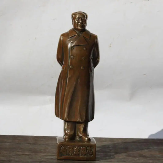 China brass archaize Mao Zedong crafts statue