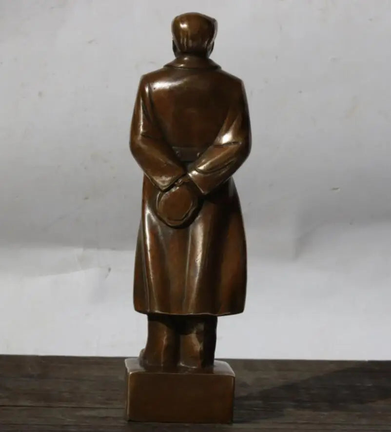 China brass archaize Mao Zedong crafts statue