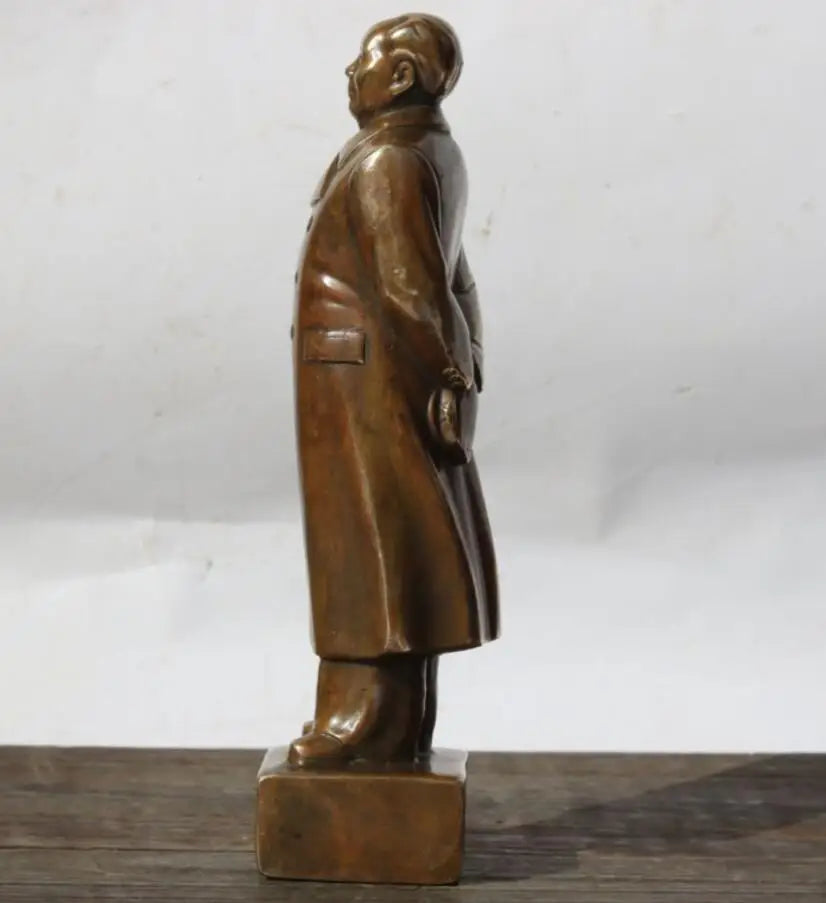 China brass archaize Mao Zedong crafts statue