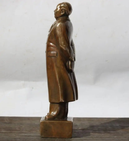 China brass archaize Mao Zedong crafts statue