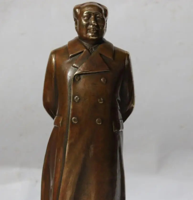 China brass archaize Mao Zedong crafts statue
