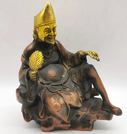 China brass archaize Monk Buddha crafts statue