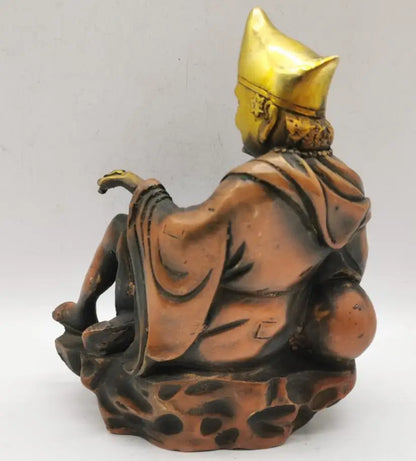 China brass archaize Monk Buddha crafts statue