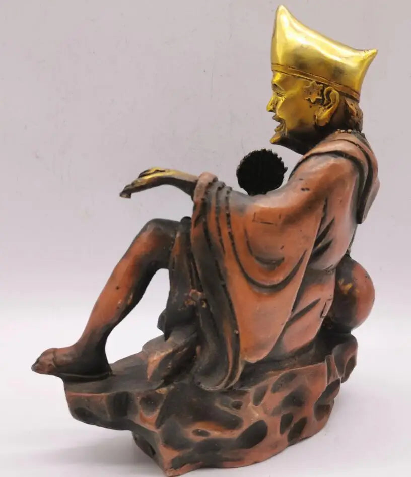 China brass archaize Monk Buddha crafts statue