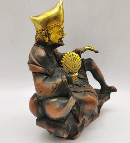 China brass archaize Monk Buddha crafts statue