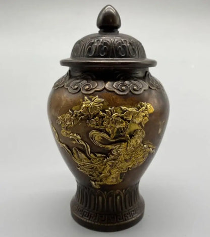 China brass archaize Monkey King jar crafts statue
