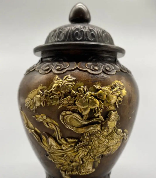 China brass archaize Monkey King jar crafts statue