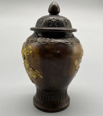 China brass archaize Monkey King jar crafts statue