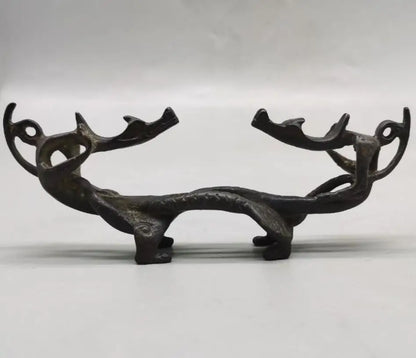 China brass archaize Pen rack crafts statue