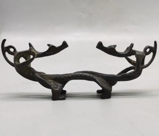 China brass archaize Pen rack crafts statue