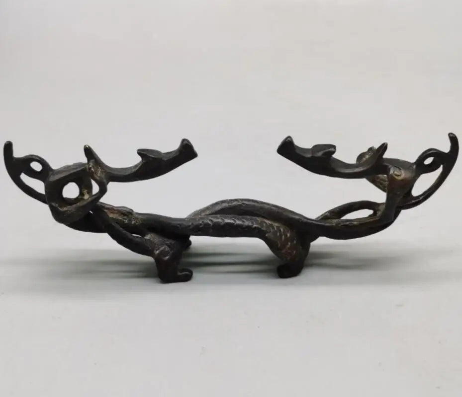 China brass archaize Pen rack crafts statue