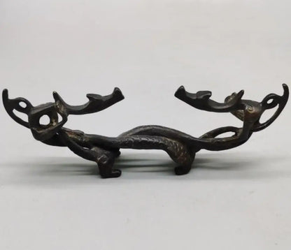 China brass archaize Pen rack crafts statue