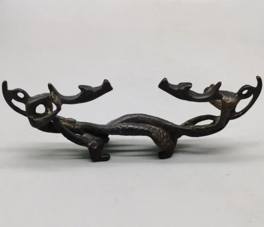China brass archaize Pen rack crafts statue
