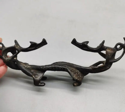 China brass archaize Pen rack crafts statue