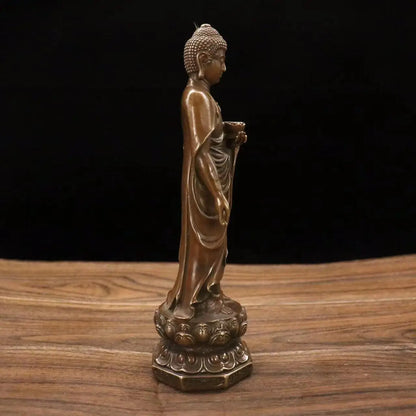 China brass archaize Sakyamuni Buddha crafts bronze statue Ornaments
