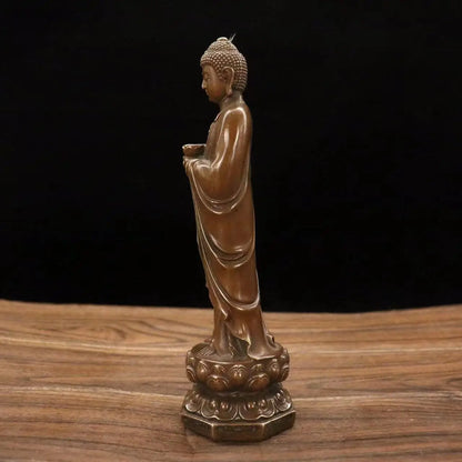 China brass archaize Sakyamuni Buddha crafts bronze statue Ornaments