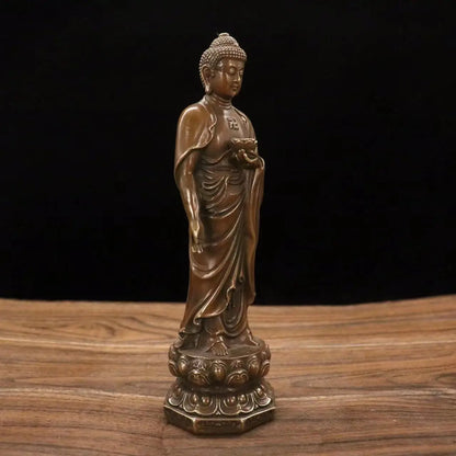 China brass archaize Sakyamuni Buddha crafts bronze statue Ornaments