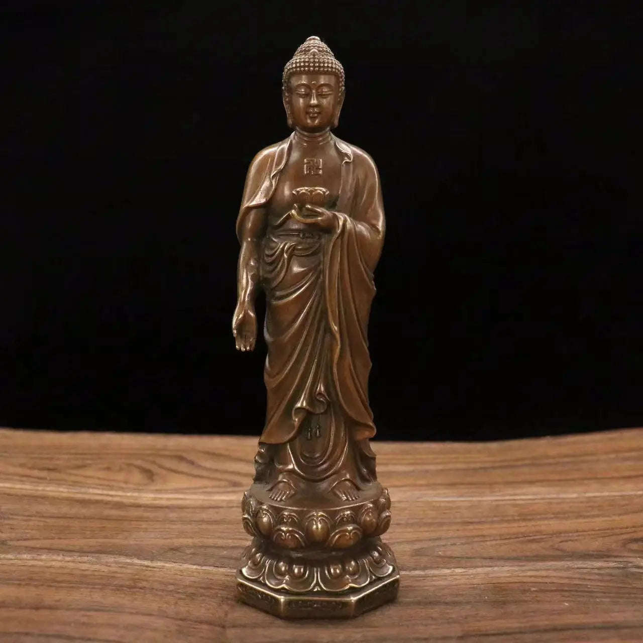 China brass archaize Sakyamuni Buddha crafts bronze statue Ornaments