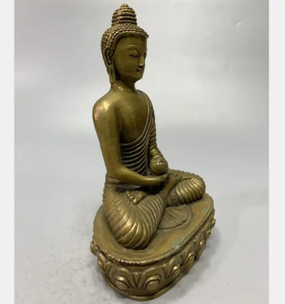 China brass archaize Sakyamuni Buddha crafts statue