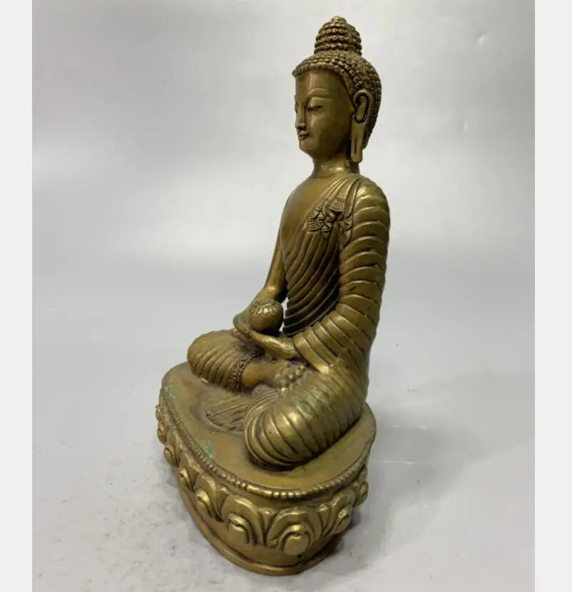 China brass archaize Sakyamuni Buddha crafts statue