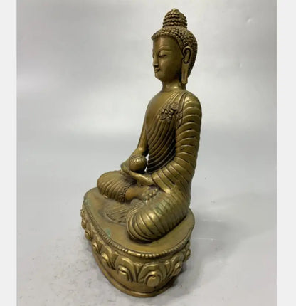China brass archaize Sakyamuni Buddha crafts statue