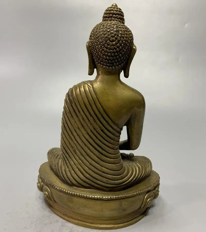 China brass archaize Sakyamuni Buddha crafts statue