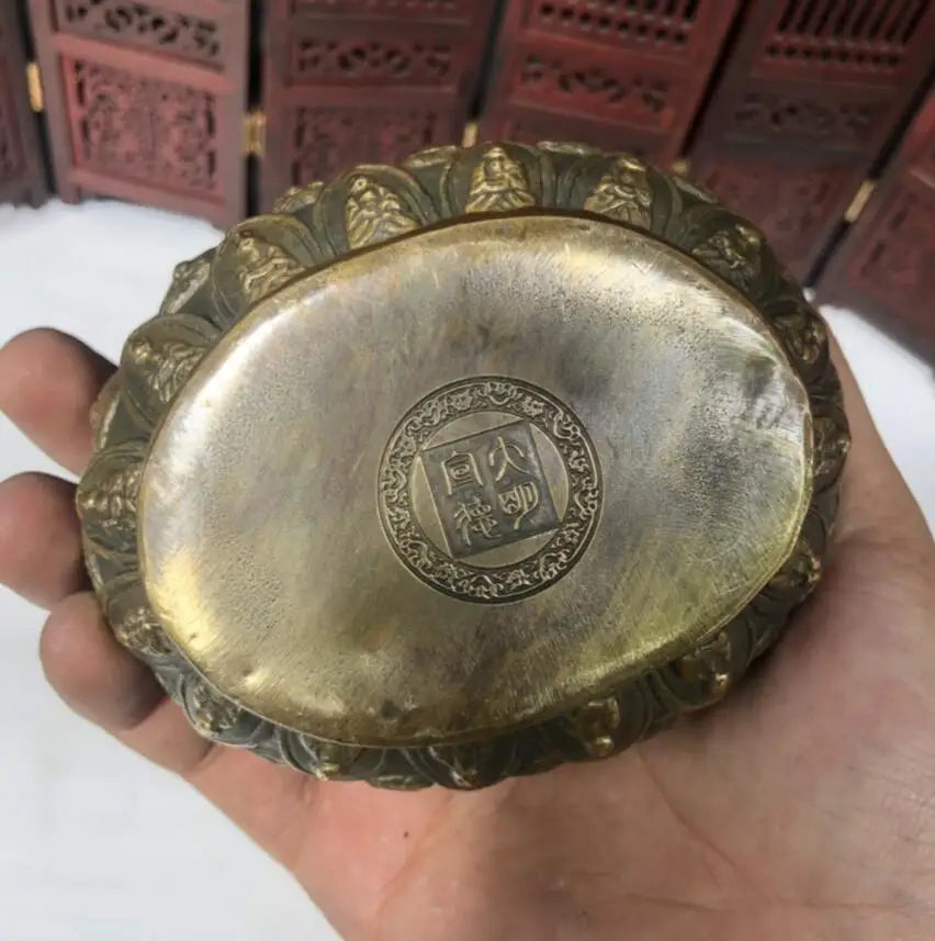 China brass archaize Sakyamuni Buddha crafts statue